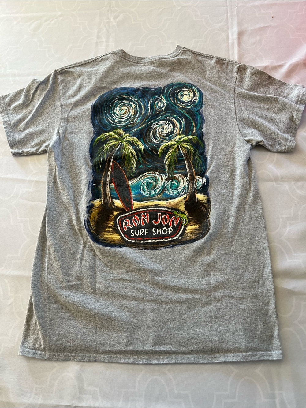 Ron Jon Surf Shop Myrtle Beach Gray Men's M Van Gogh Starry Night Rare